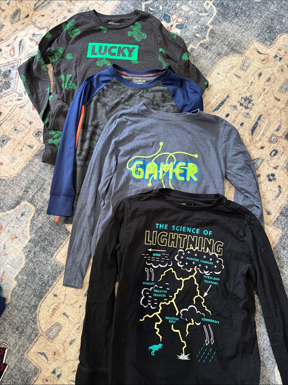Boys long sleeved shirts, set of 4, size 8/10